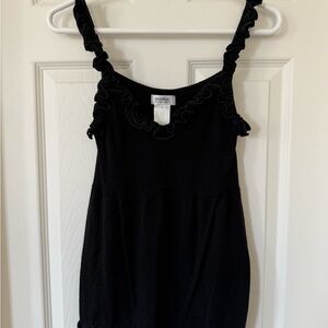 SONIA by Sonia Rykiel Black Ruffled Women's Top